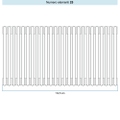 Immagine di Irsap TESI 2 Radiatore 25 elementi H.66,5 L.112,5 P.6,5 cm, colore bianco standard finitura lucido Cod.01 (senza tappi) RT206652501IRNON01