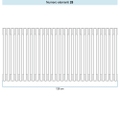 Immagine di Irsap TESI 2 Radiatore 28 elementi H.60 L.126 P.6,5 cm, colore bianco finitura opaco Cod.J8 (con tappi) RT2060028J8IR02N02