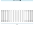 Immagine di Irsap TESI 2 Radiatore 34 elementi H.66,5 L.153 P.6,5 cm, colore bianco standard finitura lucido Cod.01 (senza tappi) RT206653401IRNON01