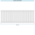 Immagine di Irsap TESI 2 Radiatore 35 elementi H.20 L.157,5 P.6,5 cm, colore bianco standard finitura lucido Cod.01 (senza tappi) RT202003501IRNON01