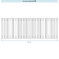 Immagine di Irsap TESI 2 Radiatore 36 elementi H.66,5 L.162 P.6,5 cm, colore bianco standard finitura lucido Cod.01 (senza tappi) RT206653601IRNON01
