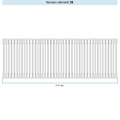 Immagine di Irsap TESI 2 Radiatore 38 elementi H.56,5 L.171 P.6,5 cm, colore bianco standard finitura lucido Cod.01 (senza tappi) RT205653801IRNON01