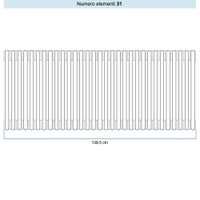 Immagine di Irsap TESI 4 Radiatore 31 elementi H.30 L.139,5 P.13,9 cm, colore quartz 2 finitura ruvido Cod.2C (con tappi) RT40300312CIR02N01