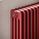 Immagine di Irsap TESI 4 Radiatore 18 elementi H.60 L.81 P.13,9 cm, colore flame red finitura ruvido Cod.7D (con tappi) RT40600187DIR02N01