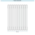 Immagine di Irsap TESI 5 Radiatore 9 elementi H.30 L.40,5 P.17,7 cm, colore bianco standard finitura lucido Cod.01 (senza tappi) RT503000901IRNON02