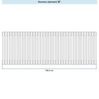 Immagine di Irsap TESI 5 Radiatore 37 elementi H.30 L.166,5 P.17,7 cm, colore bianco standard finitura lucido Cod.01 (senza tappi) RT503003701IRNON01