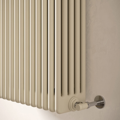 Immagine di Irsap TESI 5 Radiatore 9 elementi H.76,5 L.40,5 P.17,7 cm, colore sablè finitura ruvido Cod.Y4 (con tappi) RT5076509Y4IR02N01