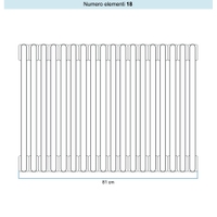 Immagine di Irsap TESI 6 Radiatore 18 elementi H.88,5 L.81 P.21,5 cm, colore bianco standard finitura lucido Cod.01 (senza tappi) RT608851801IRNON01