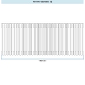 Immagine di Irsap TESI 6 Radiatore 33 elementi H.66,5 L.148,5 P.21,5 cm, colore bianco standard finitura lucido Cod.01 (senza tappi) RT606653301IRNON01