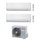 Toshiba SEIYA SMART R32 Climatizzatore a parete dual split inverter Wi-Fi bianco | unità esterna 5.2 kW unità interne 5000+5000 BTU RAS-3M18G3AVG-E+RAS-[B05|B05]S4KVG-E