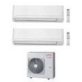Immagine di Toshiba SEIYA SMART R32 Climatizzatore a parete dual split inverter Wi-Fi bianco | unità esterna 8 kW unità interne 16000+16000 BTU RAS-4M27G3AVG-E+RAS-[B16|B16]S4KVG-E