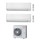 Toshiba SEIYA SMART R32 Climatizzatore a parete dual split inverter Wi-Fi bianco | unità esterna 7.5 kW unità interne 5000+5000 BTU RAS-3M26G3AVG-E+RAS-[B05|B05]S4KVG-E