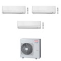 Immagine di Toshiba SEIYA CLASSIC R32 Climatizzatore a parete trial split inverter bianco | unità esterna 7.5 kW unità interne 7000+7000+7000 BTU RAS-3M26G3AVG-E+RAS-B[07|07|07]B2KVG-E