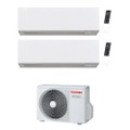 Immagine di Toshiba DAISEIKAI 10 WHITE R32 Climatizzatore a parete dual split inverter Wi-Fi bianco | unità esterna 4 kW unità interne 13000+13000 BTU RAS-2M14G3AVG-E+RAS-B[13|13]S4KVPG-E