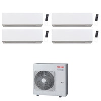 Immagine di Toshiba DAISEIKAI 10 WHITE R32 Climatizzatore a parete quadri split inverter Wi-Fi bianco | unità esterna 10 kW unità interne 13000+13000+10000+10000 BTU RAS-5M34G3AVG-E+RAS-B[13|13|10|10]S4KVPG-E