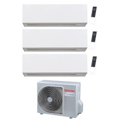 Immagine di Toshiba DAISEIKAI 10 WHITE R32 Climatizzatore a parete trial split inverter Wi-Fi bianco | unità esterna 5.2 kW unità interne 10000+10000+10000 BTU RAS-3M18G3AVG-E+RAS-B[10|10|10]S4KVPG-E