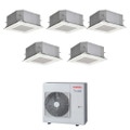 Immagine di Toshiba CASSETTA A 4 VIE 60x60 R32 Climatizzatore a cassetta penta split inverter | unità esterna 10 kW unità interne 10000+10000+10000+10000+10000 BTU RAS-5M34G3AVG-E+RAS-M[10|10|10|10|10]U2MUVG-E