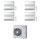 Toshiba CONSOLE R32 Climatizzatore a pavimento quadri split inverter | unità esterna 8 kW unità interne 10000+10000+10000+10000 BTU RAS-4M27G3AVG-E+RAS-[B10|B10|B10|B10]J2FVG-E