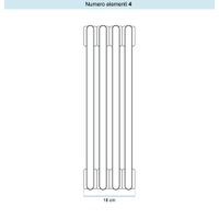 Immagine di Irsap TESI 5 Radiatore 4 elementi H.68,5 L.18 P.17,7 cm, colore bianco standard finitura lucido Cod.01 (senza tappi) RT506850401IRNON01