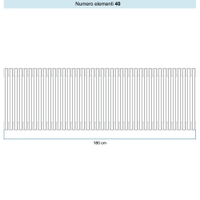 Immagine di Irsap TESI 5 Radiatore 40 elementi H.68,5 L.180 P.17,7 cm, colore bianco standard finitura lucido Cod.01 (senza tappi) RT506854001IRNON02