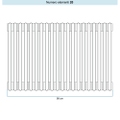 Immagine di Irsap TESI 6 Radiatore 20 elementi H.68,5 L.90 P.21,5 cm, colore bianco standard finitura lucido Cod.01 (senza tappi) RT606852001IRNON02