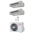 Immagine di Toshiba CANALIZZABILE R32 Climatizzatore canalizzabile dual split inverter | unità esterna 4 kW unità interne 7000+7000 BTU RAS-2M14G3AVG-E+RAS-M[07|07]U2DVG-E