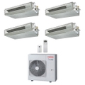 Immagine di Toshiba CANALIZZABILE R32 Climatizzatore canalizzabile quadri split inverter | unità esterna 10 kW unità interne 13000+10000+10000+10000 BTU RAS-5M34G3AVG-E+RAS-M[13|10|10|10]U2DVG-E