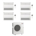 Immagine di Mitsubishi MFZ-KT Console R32 Climatizzatore a pavimento quadri split inverter bianco | unità esterna 12 kW unità interne 9000+12000+12000+12000 BTU MXZ-6F120VF+MFZ-KT[25|35|35|35]VG