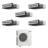 Immagine di Mitsubishi SEZ-M Canalizzabile compatta R32 Climatizzatore canalizzabile penta split inverter | unità esterna 12 kW unità interne 9000+9000+9000+9000+12000 BTU MXZ-6F120VF+SEZ-M[25|25|25|25|35]DA2