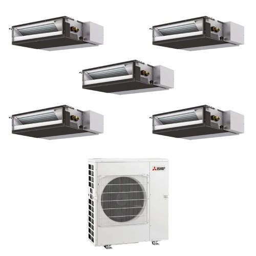 Immagine di Mitsubishi SEZ-M Canalizzabile compatta R32 Climatizzatore canalizzabile penta split inverter | unità esterna 12 kW unità interne 9000+9000+9000+9000+9000 BTU MXZ-6F120VF+SEZ-M[25|25|25|25|25]DA2