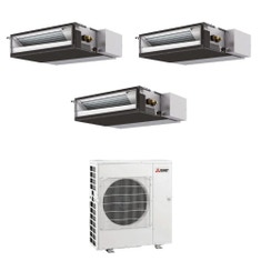 Immagine di Mitsubishi SEZ-M Canalizzabile compatta R32 Climatizzatore canalizzabile trial split inverter | unità esterna 8.3 kW unità interne 9000+9000+9000 BTU MXZ-4F83VFHZ+SEZ-M[25|25|25]DA2