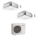 Immagine di Mitsubishi SLZ-M Cassetta a 4 vie R32 Climatizzatore a cassetta dual split inverter | unità esterna 6.8 kW unità interne 9000+12000 BTU MXZ-3F68VF+SLZ-M[25|35]FA2