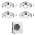 Immagine di Mitsubishi SLZ-M Cassetta a 4 vie R32 Climatizzatore a cassetta quadri split inverter | unità esterna 12 kW unità interne 12000+12000+12000+18000 BTU MXZ-6F120VF+SLZ-M[35|35|35|50]FA2