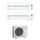 Mitsubishi MSZ-LN Kirigamine Style R32 Climatizzatore a parete dual split inverter Wi-Fi pearl white | unità esterna VFHZ 5.3 kW unità interne 9000+9000 BTU MXZ-2F53VFHZ+MSZ-LN[25|25]VG2V