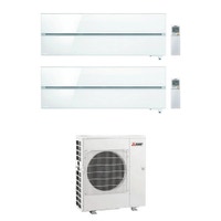 Immagine di Mitsubishi MSZ-LN Kirigamine Style R32 Climatizzatore a parete dual split inverter Wi-Fi pearl white | unità esterna 8.3 kW unità interne 9000+12000 BTU MXZ-4F83VFHZ+MSZ-LN[25|35]VG2V