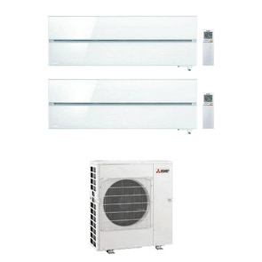 Immagine di Mitsubishi MSZ-LN Kirigamine Style R32 Climatizzatore a parete dual split inverter Wi-Fi pearl white | unità esterna 8.3 kW unità interne 9000+9000 BTU MXZ-4F83VFHZ+MSZ-LN[25|25]VG2V