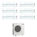 Immagine di Mitsubishi MSZ-LN Kirigamine Style R32 Climatizzatore a parete esa split inverter Wi-Fi pearl white | unità esterna 12 kW unità interne 9000+9000+9000+12000+12000+12000 BTU MXZ-6F120VF+MSZ-LN[25|25|25|35|35|35]VG2V