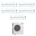 Immagine di Mitsubishi MSZ-LN Kirigamine Style R32 Climatizzatore a parete penta split inverter Wi-Fi pearl white | unità esterna 12 kW unità interne 9000+9000+9000+9000+9000 BTU MXZ-6F120VF+MSZ-LN[25|25|25|25|25]VG2V