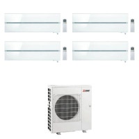 Immagine di Mitsubishi MSZ-LN Kirigamine Style R32 Climatizzatore a parete quadri split inverter Wi-Fi pearl white | unità esterna 8.3 kW unità interne 9000+9000+9000+12000 BTU MXZ-4F83VFHZ+MSZ-LN[25|25|25|35]VG2V