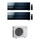 Mitsubishi MSZ-LN Kirigamine Style R32 Climatizzatore a parete dual split inverter Wi-Fi onyx black | unità esterna VFHZ 5.3 kW unità interne 9000+12000 BTU MXZ-2F53VFHZ+MSZ-LN[25|35]VG2B
