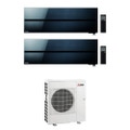 Immagine di Mitsubishi MSZ-LN Kirigamine Style R32 Climatizzatore a parete dual split inverter Wi-Fi onyx black | unità esterna 8.3 kW unità interne 9000+18000 BTU MXZ-4F83VFHZ+MSZ-LN[25|50]VG2B