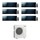 Mitsubishi MSZ-LN Kirigamine Style R32 Climatizzatore a parete esa split inverter Wi-Fi onyx black | unità esterna 12 kW unità interne 9000+9000+9000+9000+9000+18000 BTU MXZ-6F120VF+MSZ-LN[25|25|25|25|25|50]VG2B
