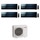 Mitsubishi MSZ-LN Kirigamine Style R32 Climatizzatore a parete quadri split inverter Wi-Fi onyx black | unità esterna 10.2 kW unità interne 12000+12000+18000+18000 BTU MXZ-5F102VF+MSZ-LN[35|35|50|50]VG2B