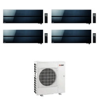 Immagine di Mitsubishi MSZ-LN Kirigamine Style R32 Climatizzatore a parete quadri split inverter Wi-Fi onyx black | unità esterna 12 kW unità interne 12000+12000+12000+18000 BTU MXZ-6F120VF+MSZ-LN[35|35|35|50]VG2B