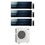 Immagine di Mitsubishi MSZ-LN Kirigamine Style R32 Climatizzatore a parete trial split inverter Wi-Fi onyx black | unità esterna 8.3 kW unità interne 12000+12000+12000 BTU MXZ-4F83VFHZ+MSZ-LN[35|35|35]VG2B
