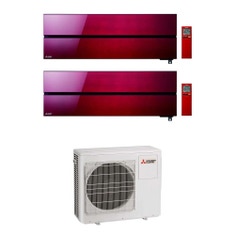 Immagine di Mitsubishi MSZ-LN Kirigamine Style R32 Climatizzatore a parete dual split inverter Wi-Fi ruby red | unità esterna 6.8 kW unità interne 9000+12000 BTU MXZ-3F68VF+MSZ-LN[25|35]VG2R