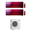 Immagine di Mitsubishi MSZ-LN Kirigamine Style R32 Climatizzatore a parete dual split inverter Wi-Fi ruby red | unità esterna 8.3 kW unità interne 9000+18000 BTU MXZ-4F83VFHZ+MSZ-LN[25|50]VG2R