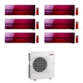 Immagine di Mitsubishi MSZ-LN Kirigamine Style R32 Climatizzatore a parete esa split inverter Wi-Fi ruby red | unità esterna 12 kW unità interne 9000+9000+9000+12000+12000+12000 BTU MXZ-6F120VF+MSZ-LN[25|25|25|35|35|35]VG2R
