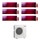 Mitsubishi MSZ-LN Kirigamine Style R32 Climatizzatore a parete esa split inverter Wi-Fi ruby red | unità esterna 12 kW unità interne 9000+9000+9000+12000+12000+12000 BTU MXZ-6F120VF+MSZ-LN[25|25|25|35|35|35]VG2R