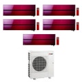 Immagine di Mitsubishi MSZ-LN Kirigamine Style R32 Climatizzatore a parete penta split inverter Wi-Fi ruby red | unità esterna 12 kW unità interne 9000+9000+9000+9000+9000 BTU MXZ-6F120VF+MSZ-LN[25|25|25|25|25]VG2R